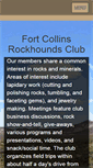 Mobile Screenshot of fortcollinsrockhounds.org